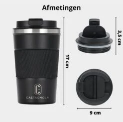 Castagnola Design RVS Koffiebeker To Go - Zwart - 380ml - Thermosbeker - Theebeker -Huishoudelijk Serviesgoed 1200x1191 13