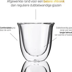 Dubbelwandige ESPRESSO Glazen Van Borosilicaat - Warme En Koude Dranken Kopjes - 70 ML - Set Van 6 -Huishoudelijk Serviesgoed 1200x1195 20
