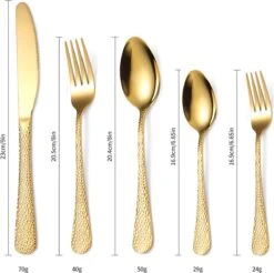 40-delige RVS Snakeskin Bestekset- Geschikt Voor8-personen -trendy Design-goud -Huishoudelijk Serviesgoed 1200x1196 2