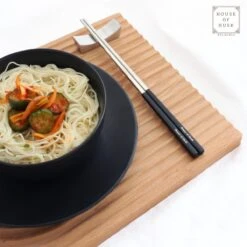 House Of Husk Chopsticks Set - Koreaanse Eetstokjes - Vaatwasserbestendig - RVS - 5 Paar - Duo Tone - Zwart Zilver -Huishoudelijk Serviesgoed 1200x1198 12