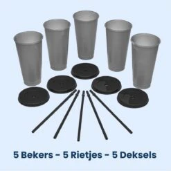 Herbruikbare Bekers Met Rietje En Deksel Van Plastic – Starbucks Design – Drinkbekers Met Rietje – Kleur Veranderende Beker -Huishoudelijk Serviesgoed 1200x1198 31
