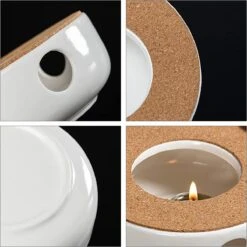 ConBlom Keramische Theepot, Warmer, Theewarmer, Koffiewarmer, Stoofje, Met Kurk-stoofje, Theepot Basis, Theefornuis, Melkwarmer Voor Thuis, Café, Theemelk (zonder Kaars En Theepot) -Huishoudelijk Serviesgoed 1200x1199 9