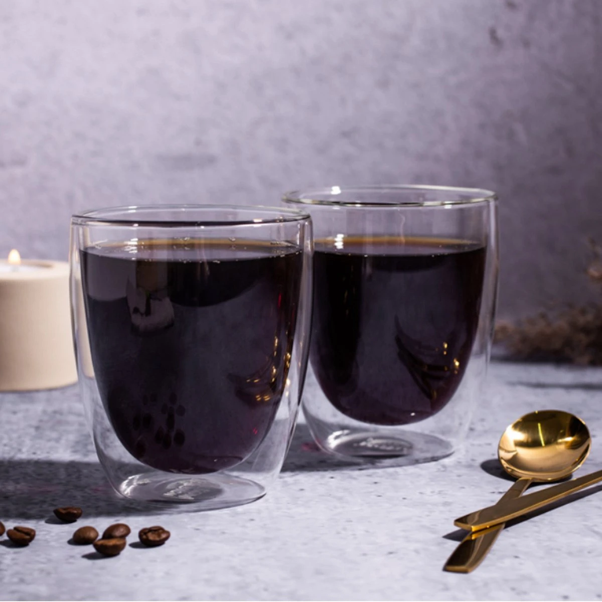 Dubbelwandige Koffieglazen - Cappuccino Glazen - Dubbelwandige Theeglazen - 300ML - 4x - Gratis Lepels 3 Dubbelwandige Koffieglazen - Cappuccino Glazen - Dubbelwandige Theeglazen - 300ML - 4x - Gratis Lepels - Afbeelding 3