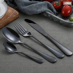 LaCardia Bestekset Glans Zwart – 24-delig Bestek – 6 Persoons – Bestek Zwart Voor 6 Personen -Huishoudelijk Serviesgoed 1200x1200 101