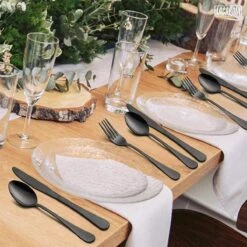 LaCardia Bestekset Glans Zwart – 24-delig Bestek – 6 Persoons – Bestek Zwart Voor 6 Personen -Huishoudelijk Serviesgoed 1200x1200 102