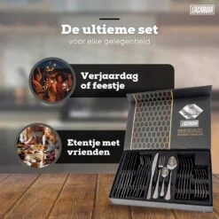 LaCardia Bestekset Glans Zwart – 24-delig Bestek – 6 Persoons – Bestek Zwart Voor 6 Personen -Huishoudelijk Serviesgoed 1200x1200 103