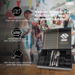 LaCardia Bestekset Glans Zwart – 24-delig Bestek – 6 Persoons – Bestek Zwart Voor 6 Personen -Huishoudelijk Serviesgoed 1200x1200 104