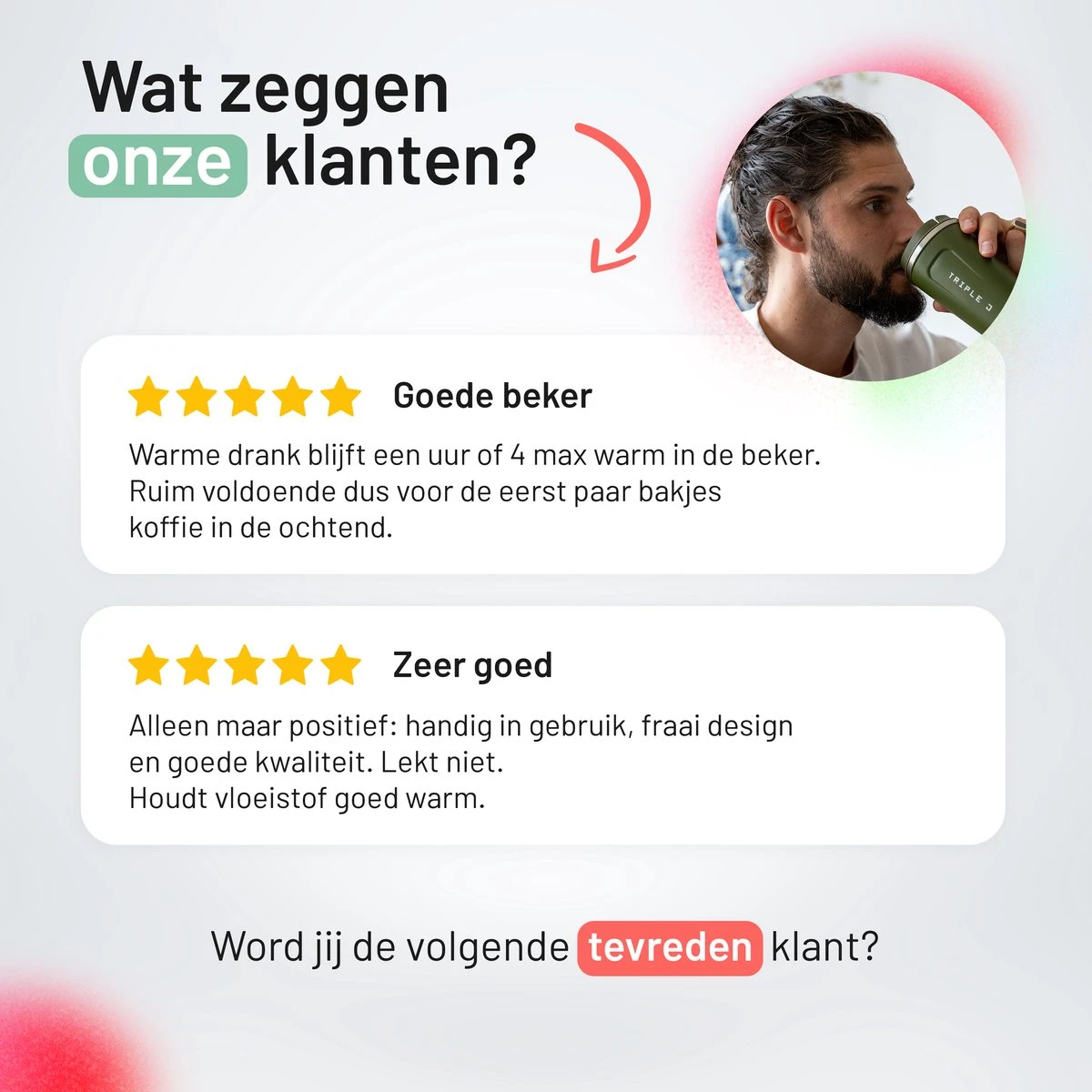 Triple J® Koffiebeker To Go - Thermosbeker - BPA & Lekvrij - 380ml - Wit 7 Triple J® Koffiebeker To Go - Thermosbeker - BPA & Lekvrij - 380ml - Wit - Afbeelding 7