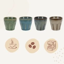 Orange85 Espresso Kopjes - Set Van 4 - Porselein - Hittebestendig - 90 Ml - Rond - Espresso - Mokken - Glazen - Koffiekopjes -Huishoudelijk Serviesgoed 1200x1200 1118