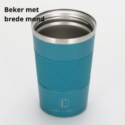 Castagnola Design RVS Koffiebeker To Go - Blauw - 380ml - Thermosbeker - Theebeker -Huishoudelijk Serviesgoed 1200x1200 1127