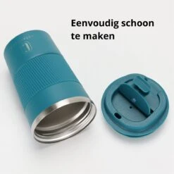 Castagnola Design RVS Koffiebeker To Go - Blauw - 380ml - Thermosbeker - Theebeker -Huishoudelijk Serviesgoed 1200x1200 1128