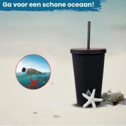 Beker Met Rietje En Deksel Starbucks Milkshake Beker Voor Take Away – Herbruikbare Plastic Drinkbeker Geel 500ml - VANN -Huishoudelijk Serviesgoed 1200x1200 1131