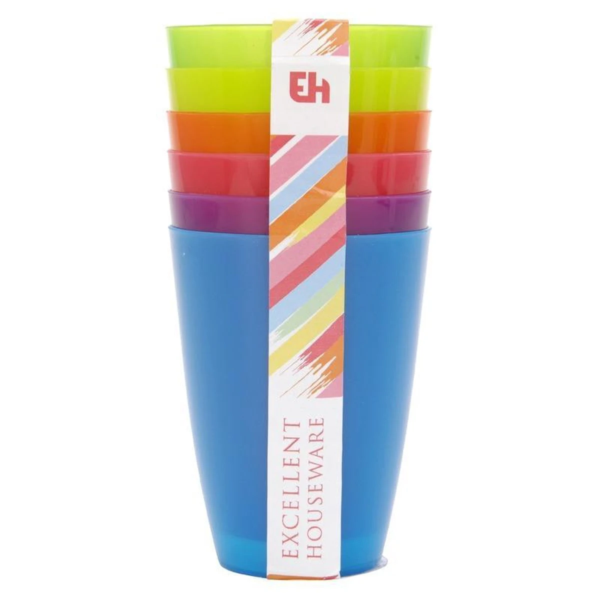 Merkloos 12x Gekleurde Drinkbekers/mokken Kunststof 10 Cm - Limonade Bekers - Campingservies/picknickservies 2 Merkloos 12x Gekleurde Drinkbekers/mokken Kunststof 10 Cm - Limonade Bekers - Campingservies/picknickservies - Afbeelding 2