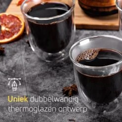 Dubbelwandige ESPRESSO Glazen Van Borosilicaat - Warme En Koude Dranken Kopjes - 70 ML - Set Van 6 -Huishoudelijk Serviesgoed 1200x1200 1204