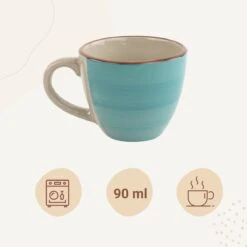 Orange85 Espresso Kopjes - Koffie - Set Van 6 - Meerdere Kleuren - 100 Ml - Aardewerk - Glazen - Met Oor - Koffiekopjes -Huishoudelijk Serviesgoed 1200x1200 1282