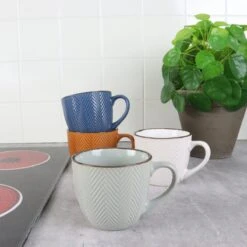 OTIX Koffiekopjes - Met Oor - Set Van 4 - Verschillende Kleuren - Aardewerk - 250 Ml -Huishoudelijk Serviesgoed 1200x1200 1287