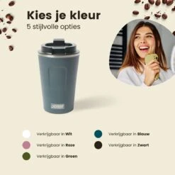 LaCardia Koffiebeker To Go Premium Blauw – Thermosbeker – Theebeker – 380ML – Herbruikbaar -Huishoudelijk Serviesgoed 1200x1200 1337