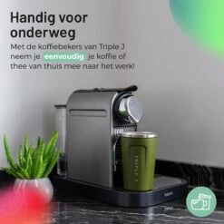Triple J® Koffiebeker To Go - Thermosbeker - BPA & Lekvrij - 380ml - Groen -Huishoudelijk Serviesgoed 1200x1200 1343