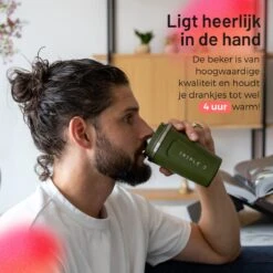 Triple J® Koffiebeker To Go - Thermosbeker - BPA & Lekvrij - 380ml - Groen -Huishoudelijk Serviesgoed 1200x1200 1345