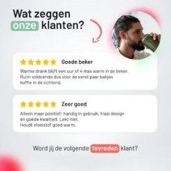 Triple J® Koffiebeker To Go - Thermosbeker - BPA & Lekvrij - 380ml - Groen -Huishoudelijk Serviesgoed 1200x1200 1349