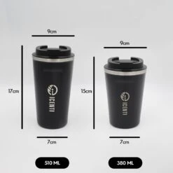 ICENTI - RVS Koffiebeker To Go - 380ml – Groen - Thermosbeker - Lekvrij - Dubbelwandig - Koffie Beker - Theebeker – Coffeemugg - Theemugg -Huishoudelijk Serviesgoed 1200x1200 1366