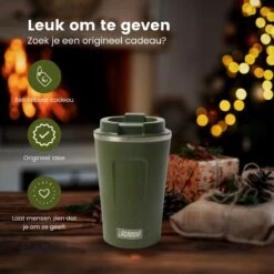 LaCardia Koffiebeker To Go Premium Groen – Thermosbeker – Theebeker – 380ML – Herbruikbaar -Huishoudelijk Serviesgoed 1200x1200 1373