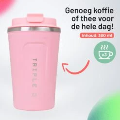 Triple J® Koffiebeker To Go - Thermosbeker - BPA & Lekvrij - 380ml - Roze 10 Triple J® Koffiebeker To Go - Thermosbeker - BPA & Lekvrij - 380ml - Roze -Huishoudelijk Serviesgoed 1200x1200 1378