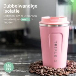 Triple J® Koffiebeker To Go - Thermosbeker - BPA & Lekvrij - 380ml - Roze 12 Triple J® Koffiebeker To Go - Thermosbeker - BPA & Lekvrij - 380ml - Roze -Huishoudelijk Serviesgoed 1200x1200 1380