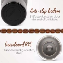 SIP !T® Premium RVS Koffiebeker To Go Thermosbeker – 380 ML – Herbruikbare Koffie & Theebeker – Lekvrij – Zwart - Valentijn -Huishoudelijk Serviesgoed 1200x1200 1391