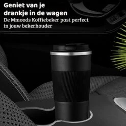 Mmoods Thermosbeker Voor Koffie En Thee 380ml - Koffiebeker To Go - Reisbeker Voor Auto - Herbruikbare Drinkfes Voor Warme En Koude Dranken - Ecologische Thermoskan Zwart Geschenk -Huishoudelijk Serviesgoed 1200x1200 1399