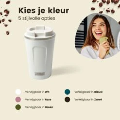 LaCardia Koffiebeker To Go Premium Wit – Thermosbeker – Theebeker – 380ML – Herbruikbaar -Huishoudelijk Serviesgoed 1200x1200 1412