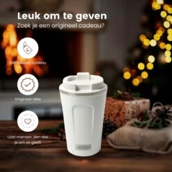LaCardia Koffiebeker To Go Premium Wit – Thermosbeker – Theebeker – 380ML – Herbruikbaar -Huishoudelijk Serviesgoed 1200x1200 1414
