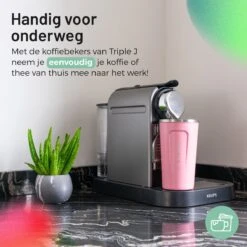 Triple J® Koffiebeker To Go - Thermosbeker - BPA & Lekvrij - 510ml - Roze -Huishoudelijk Serviesgoed 1200x1200 1420