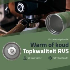 GOAT Outdoor RVS Koffiebeker To Go - Thermosbeker - Theebeker - Reisbeker - Lekvrij - 380ml - Groen -Huishoudelijk Serviesgoed 1200x1200 1442