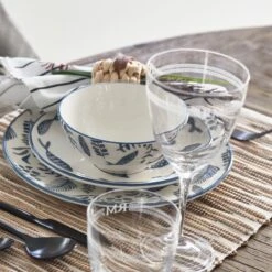 Riviera Maison Bord, Ontbijtbord, Servies, Tafeldecoratie Voor Eetkamer, Keuken - First Catch Breakfast Plate - Blauw - Keramiek - 1 Stuk -Huishoudelijk Serviesgoed 1200x1200 1519