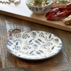 Riviera Maison Bord, Dinerbord, Servies, Tafeldecoratie Voor Eetkamer, Keuken - First Catch Dinner Plate - Blauw - Keramiek - 1 Stuk -Huishoudelijk Serviesgoed 1200x1200 1536