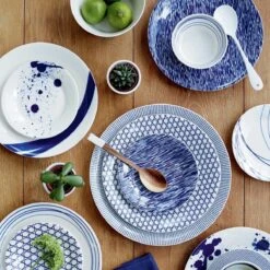 Royal Doulton Pacific - Gebaksbordjes Set - Porselein - Wit / Blauw - ⌀ 16 Cm - 6 Stuks -Huishoudelijk Serviesgoed 1200x1200 1538