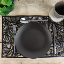 Orange85 Bordenset - Dinerbord - Borden - Plat - Set Van 6 - Mat Zwart - Diameter 27cm - Aardewerk - Servies -Huishoudelijk Serviesgoed 1200x1200 1575