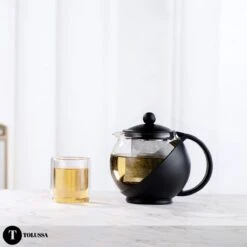 Tolussa Premium Theepot Glas Met Filter - 1.25L - Zwart - Isolerend - Lekt Niet -Huishoudelijk Serviesgoed 1200x1200 1623