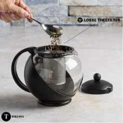 Tolussa Premium Theepot Glas Met Filter - 1.25L - Zwart - Isolerend - Lekt Niet -Huishoudelijk Serviesgoed 1200x1200 1624