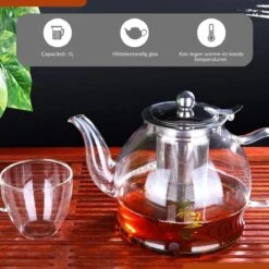 SensaHome - Infuser Theekan/Theepot - Transparant - Glas -Huishoudelijk Serviesgoed 1200x1200 1660
