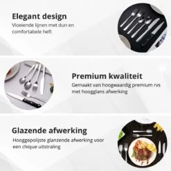 Veluw Bestekset 4 Persoons - Barcelona Bestekset 24 Delig - RVS 18/0 -Huishoudelijk Serviesgoed 1200x1200 168