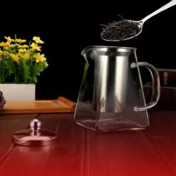 Procidi® Glazen Theepot Met Filter - Theekan Met Infuser - Dubbelwandig Borosilicaat Glas - Thee Thermoskan - Koffiekan 750 ML - Teapot -Huishoudelijk Serviesgoed 1200x1200 1683