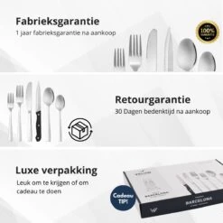 Veluw Bestekset 4 Persoons - Barcelona Bestekset 24 Delig - RVS 18/0 -Huishoudelijk Serviesgoed 1200x1200 171
