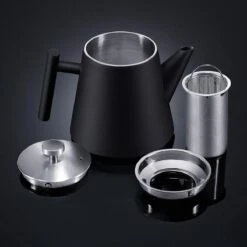 Silberthal - Theepot Met Filter - 1 L - RVS Dubbelwandig - Zwart - Cadeau -Huishoudelijk Serviesgoed 1200x1200 1711