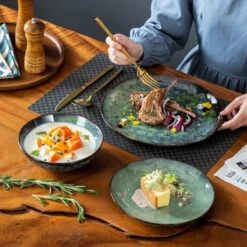 Serviesset 8 Personen - 24 Delig - Handgemaakt Keramiek - Vancasso Groen -Huishoudelijk Serviesgoed 1200x1200 1769