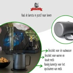 Krumble Melkkannetje 300ml / RVS Melkopschuimkan / Melkkan / Antraciet - Zwart -Huishoudelijk Serviesgoed 1200x1200 1824