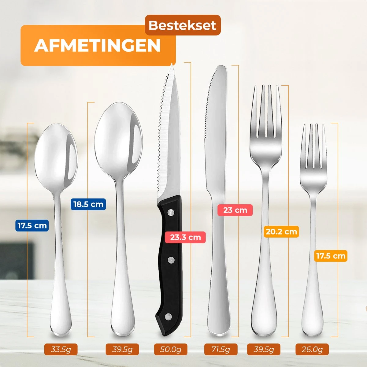 Strex Bestekset 6 Persoons - Zilver - 36-delig - Roestvrij Staal - Lepels, Messen, Vorken En Steakmessen - Hoogwaardige Kwaliteit 7 Strex Bestekset 6 Persoons - Zilver - 36-delig - Roestvrij Staal - Lepels, Messen, Vorken En Steakmessen - Hoogwaardige Kwaliteit - Afbeelding 7