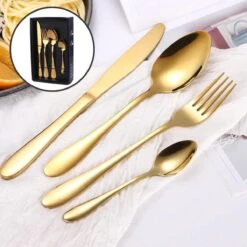 SensaHome - 20-Delige Bestek Set - Inclusief Mes/Vork/Lepel - 4 Personen - Goud 30 SensaHome - 20-Delige Bestek Set - Inclusief Mes/Vork/Lepel - 4 Personen - Goud -Huishoudelijk Serviesgoed 1200x1200 25