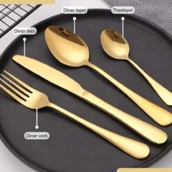 SensaHome - 20-Delige Bestek Set - Inclusief Mes/Vork/Lepel - 4 Personen - Goud 34 SensaHome - 20-Delige Bestek Set - Inclusief Mes/Vork/Lepel - 4 Personen - Goud -Huishoudelijk Serviesgoed 1200x1200 29